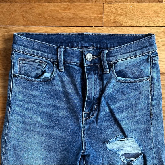 BDG Medium / Dark Wash Distressed Skinny Jean - Picture 2 of 7